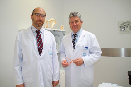fotografía de los doctores Juan Ponte y Ricardo Cuéllar especialistas en traumatología de Policlínica Gipuzkoa