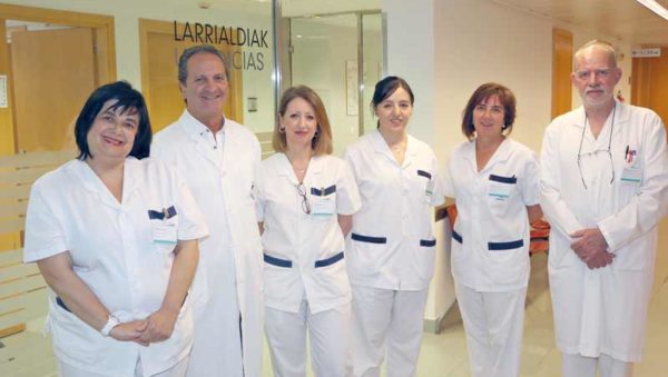 imagen del equipo de Urgencias del Hospital de Día Quirónsalud Donostia.