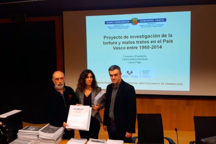 Proyecto de investigación de la tortura y malos tratos en el País Vasco entre 1960-2014